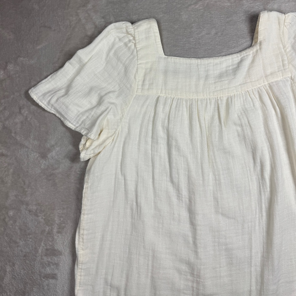 Madewell Patchwork Quilted Square-Neck Antique Cr… - image 11